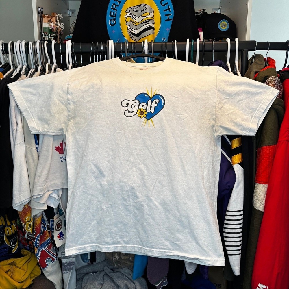 Golf Wang Heart Logo T Shirt Large White Tyler The Creator Logo Tee Made Mexico
